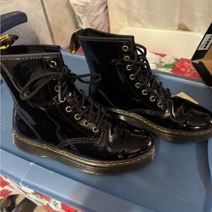 Dr. Martens Black Patent Leather Boots “Zavala”